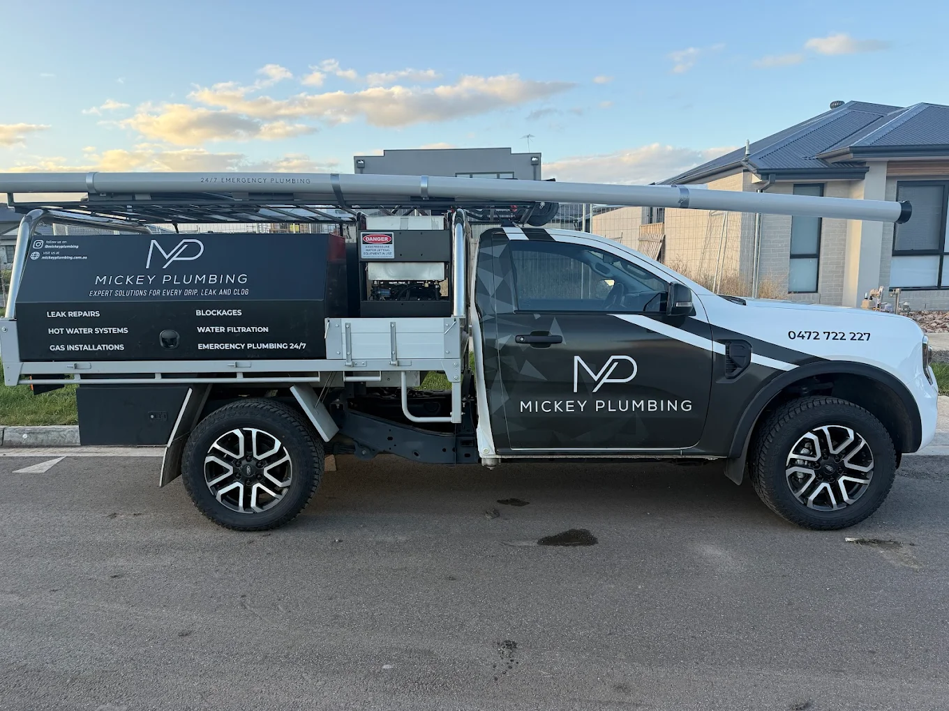 Mickey Plumbing ute ready to respond